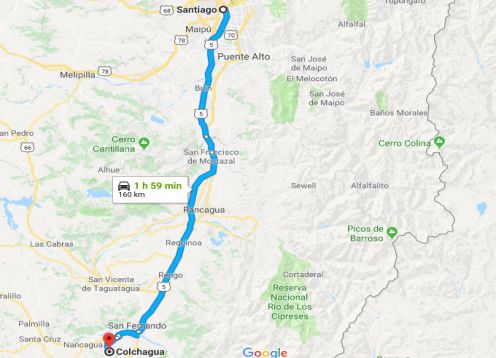 TRANSFER SANTIAGO - VALLE DE COLCHAGUA O V.V. , 