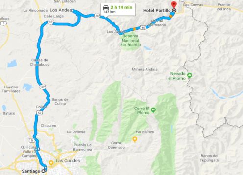 Transfer Portillo a Santiago. , 